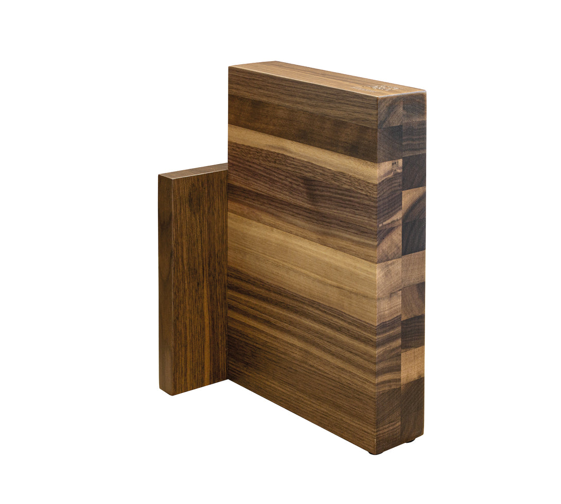 MILANO Magnetic knife block walnut wood 6 knife positions