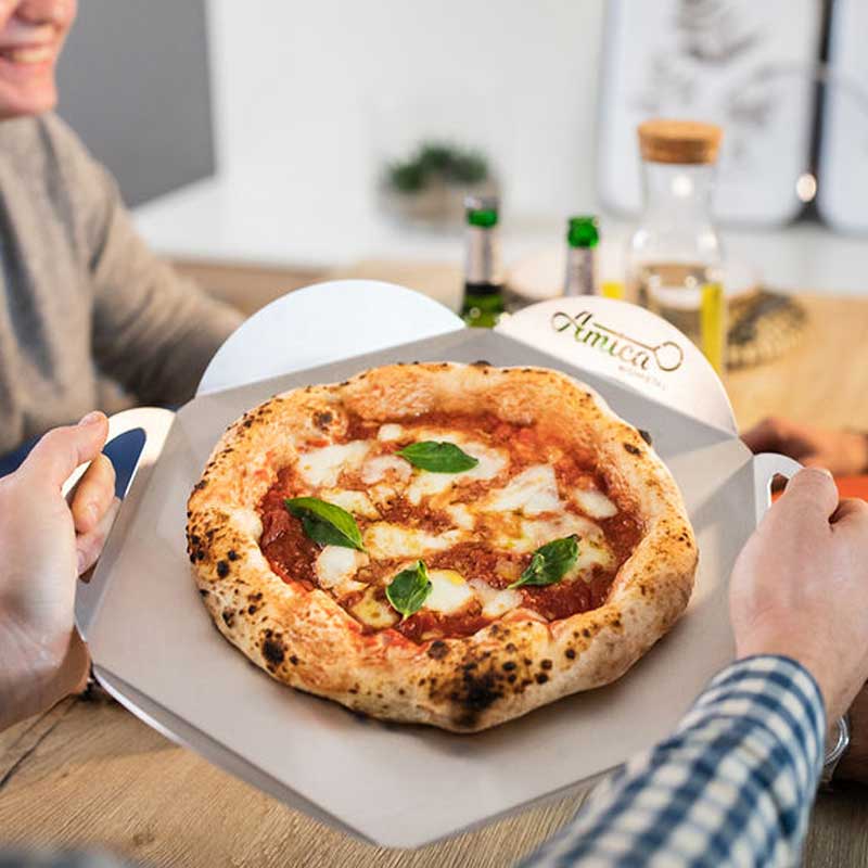 6 szögletű tálca pizza szeleteléshez