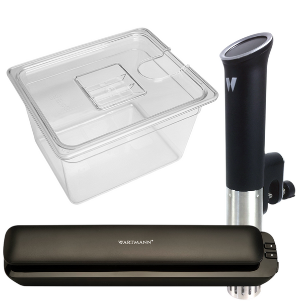 Wartmann Sous Vide sada – cirkulátor + vákuová balička + 12l misa s pokrievkou