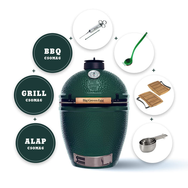 Big Green Egg - ALL-IN csomag (BBQ csomag +oldalpolcok, húsfecskendő, mérőedények, rácstisztító kefe)