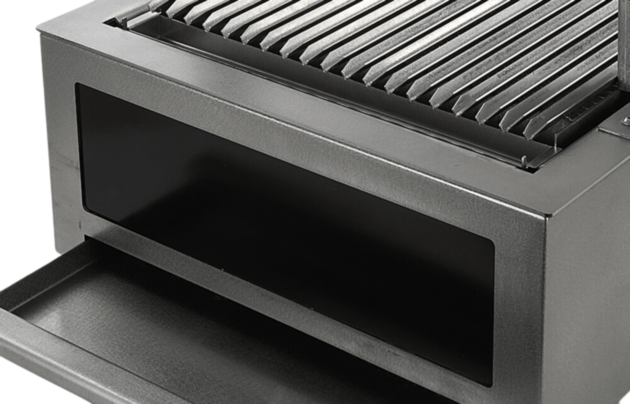 Bertha Parrilla Grill kompakt méretben, állítható rácsmagassággal és zárt testtel

