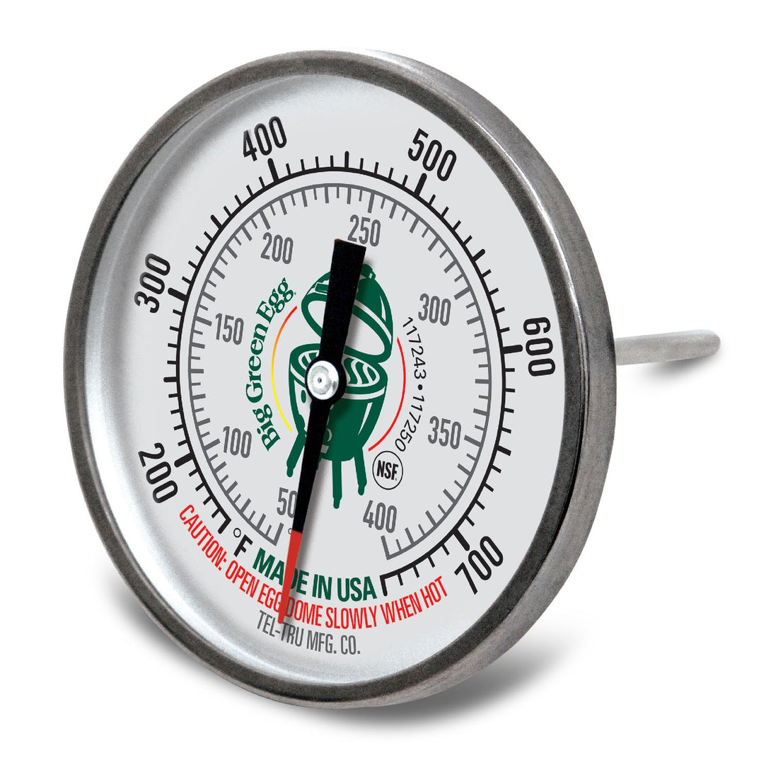 Big Green Egg precíziós kupolahőmérő – analóg hőmérő grillezéshez °C és °F beosztással