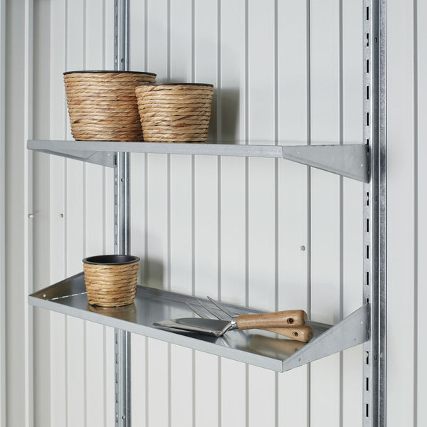 Polcszett – 2 db tűzihorganyzott acél polc (72 x 24,5 7,5 cm)