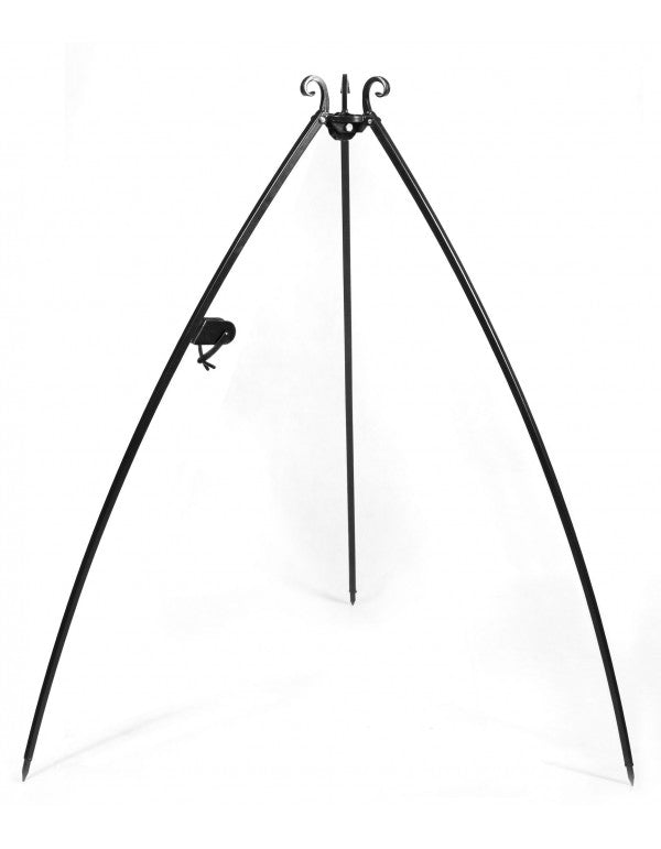 Cook King csorlos haromlabu grill allvany 180 cm, ivel labakkal, porfestett acel, feher hatteren