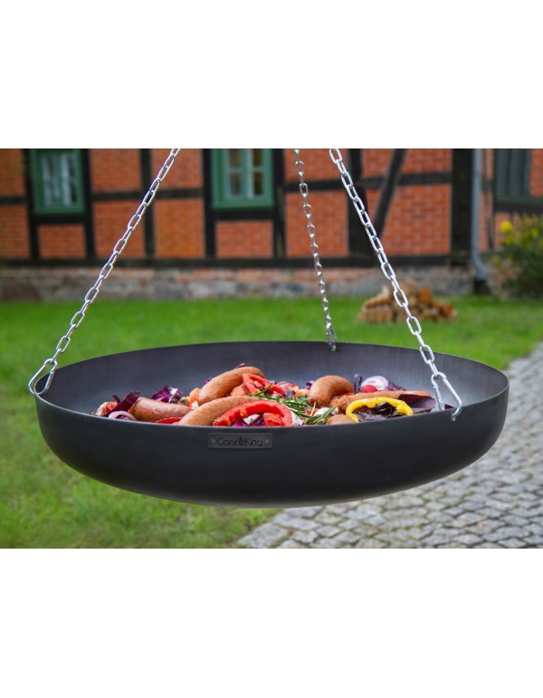 2 mm vastag termeszetes acel wok, nagy kapacitas, grillezett zoldseg es hus a tanyerban