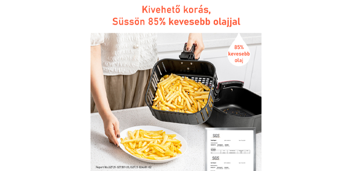Cosori Premium Forrólevegős Sütő Fehér 5,5L