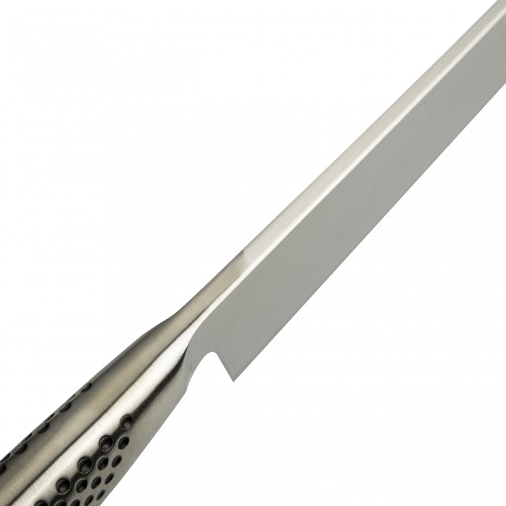 Global GF-98 japán szakácskés 4 mm vastag pengegerince közelről