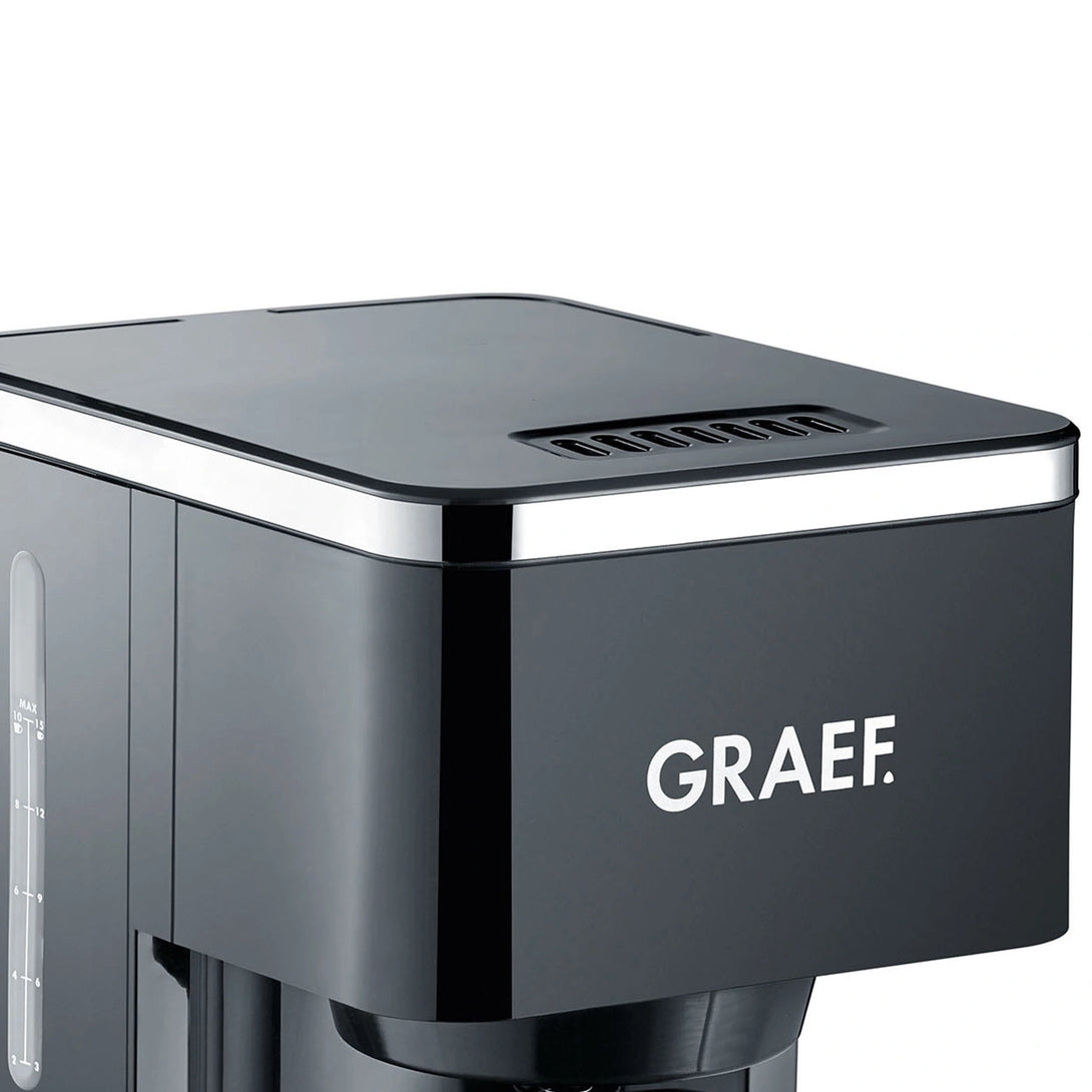 Graef FK402 filteres kávéfőző modern fekete dizájn, rozsdamentes acél szegéllyel