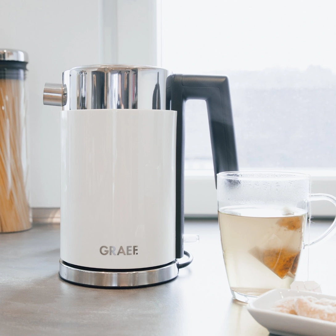 Graef WK401 fehér vízforraló, 1,0 liter – kompakt kivitel