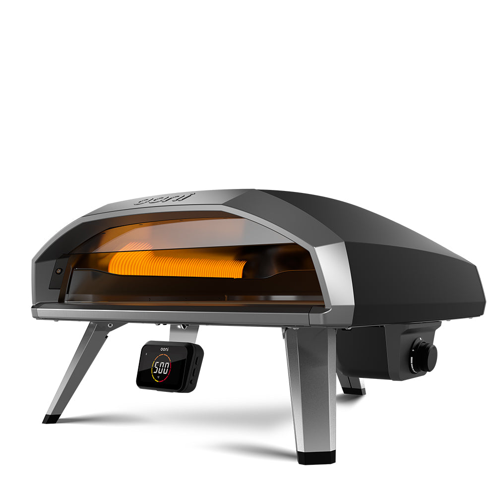 Modern dizájnú Ooni Koda 2 Pro pizzakemence digitális kijelzővel és precíz hőszabályozással

