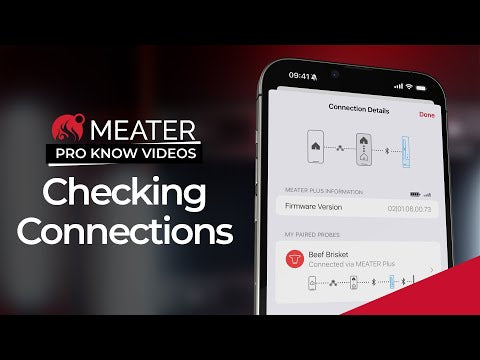 MEATER Pro XL kapcsolatellenőrzés – Bluetooth és WiFi csatlakozás bemutatása mobilképernyőn