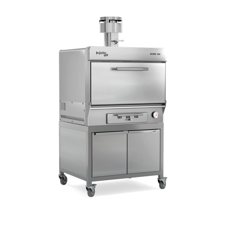Pujadas Classic Brasa faszenes grill kemence, 140 fős kapacitás, ezüstmetál kivitel, jobb nézet