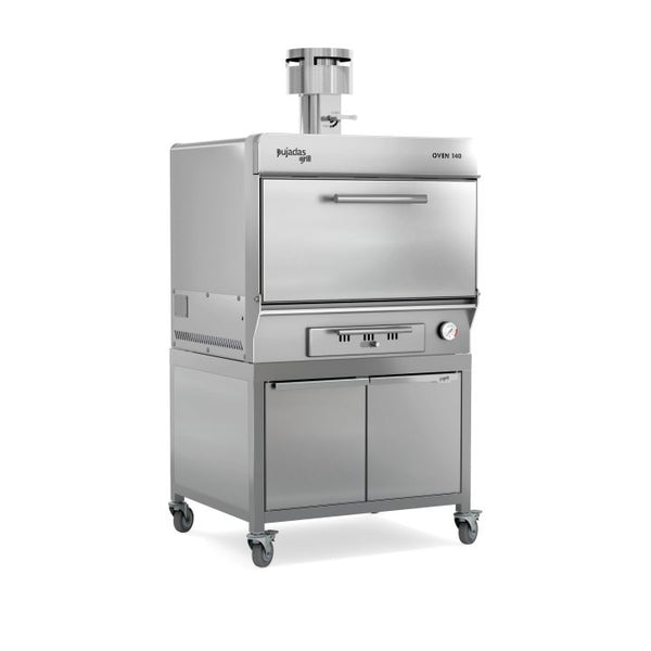 Pujadas Classic Brasa faszenes grill kemence, 140 fős kapacitás, ezüstmetál kivitel, jobb nézet