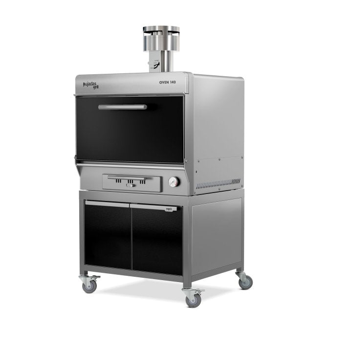 Pujadas Classic Brasa faszenes grill kemence, 140 fős kapacitás, fekete kivitel, bal nézet