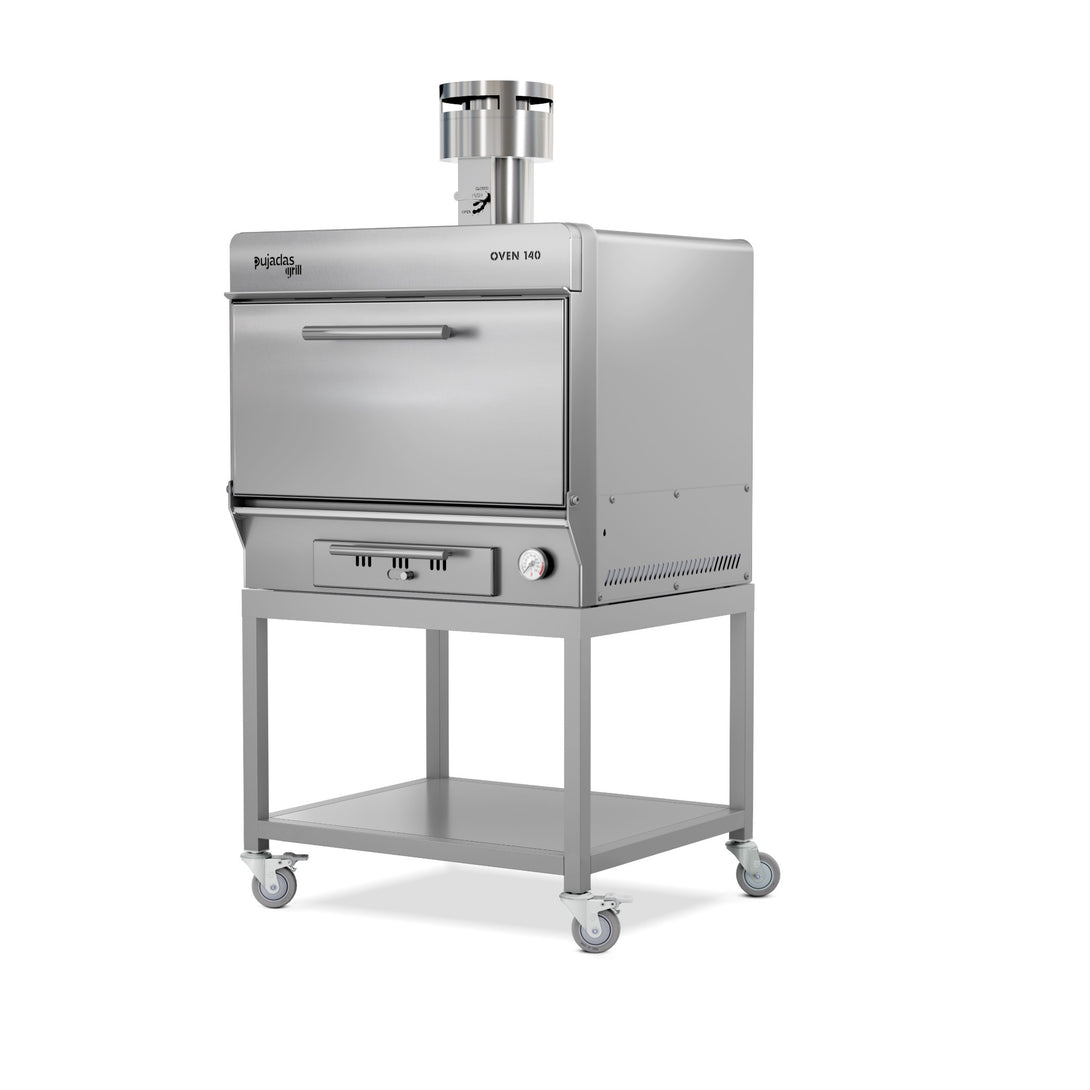 Pujadas Essential Brasa faszenes grill kemence, 140 fős kapacitás, bordó kivitel, jobb nézet