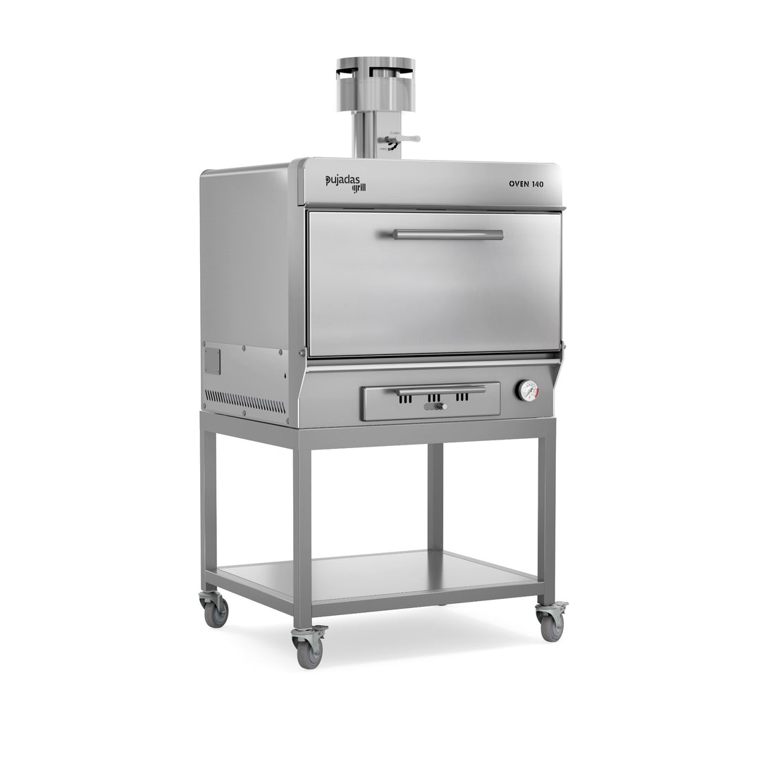 Pujadas Essential Brasa faszenes grill kemence, 140 fős kapacitás, ezüstmetál kivitel, jobb nézet