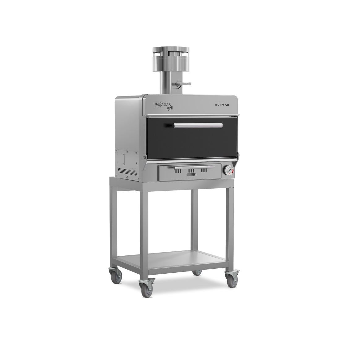Pujadas Essential Brasa faszenes grill kemence, 50 fős kapacitás, fekete kivitel, jobb nézet