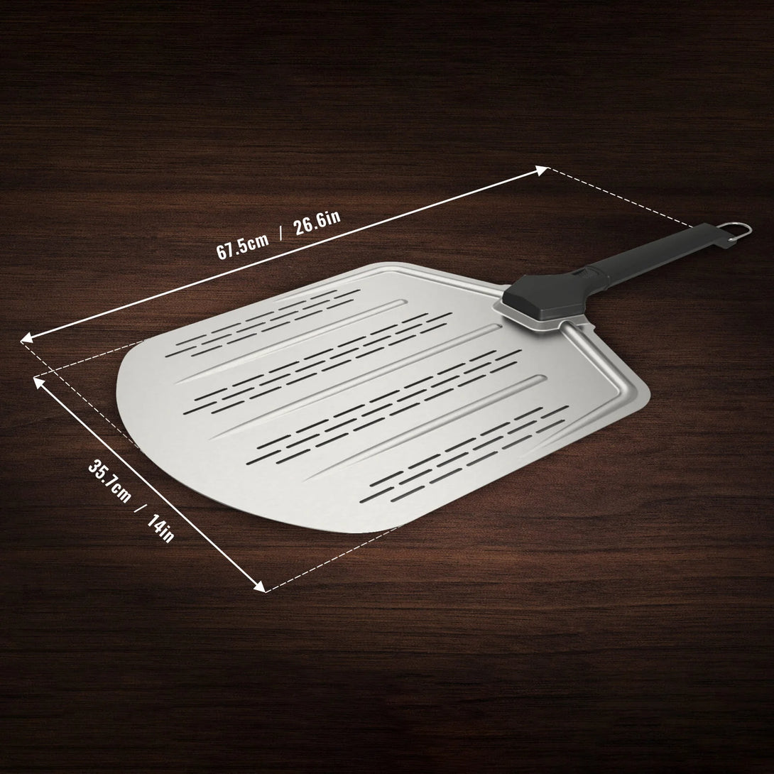 Witt 35,5 cm / 14″ Perforált Pizzalapát Pizzasütőhöz, méretek